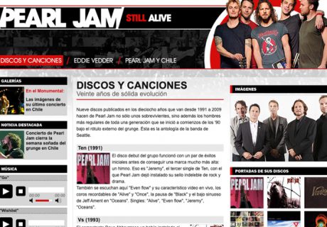 Pearl Jam (Still alive) para Emol